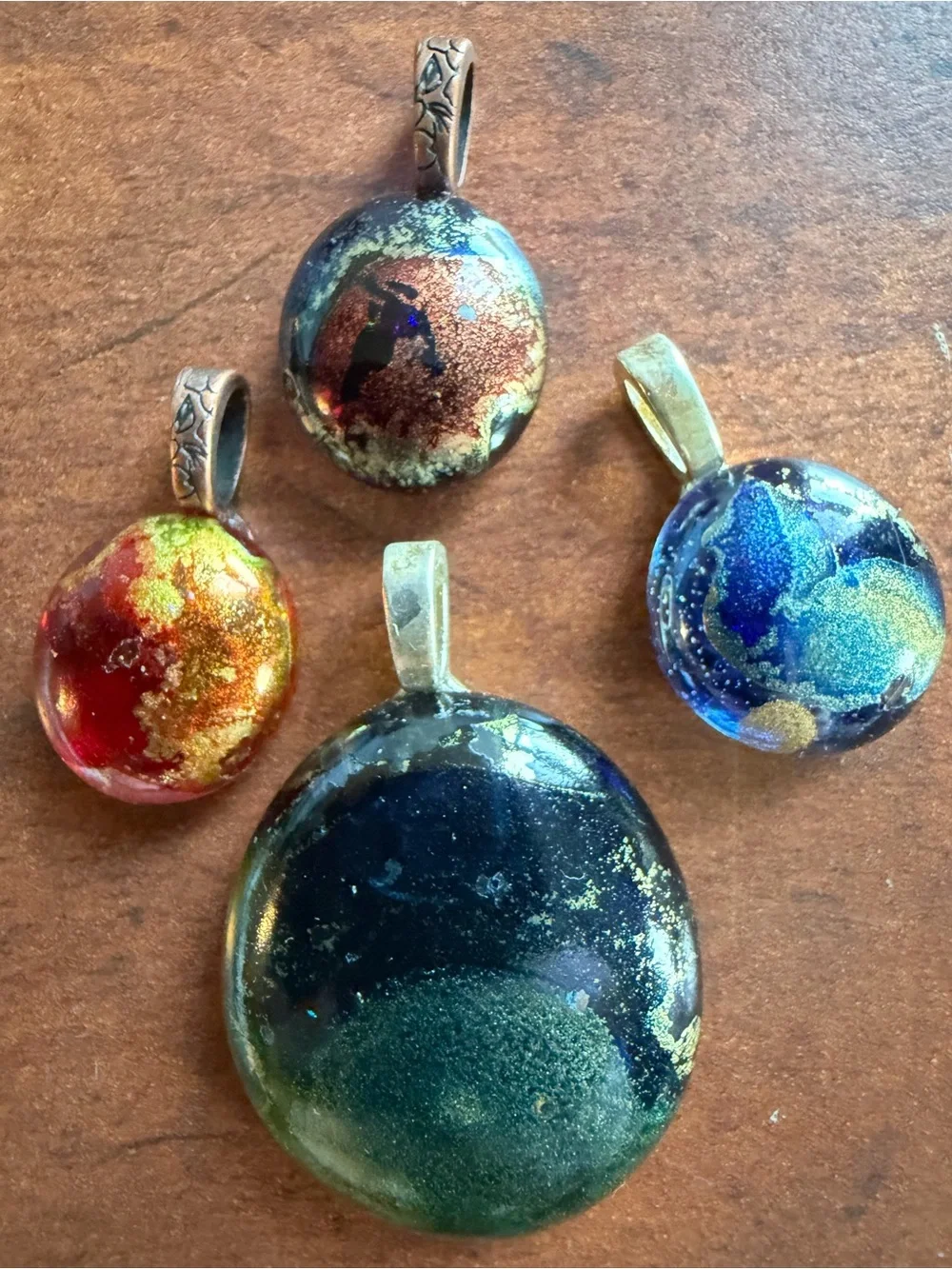 Handmade Multicolor Glass Pendant Necklace – Artisan Women’s Jewelry